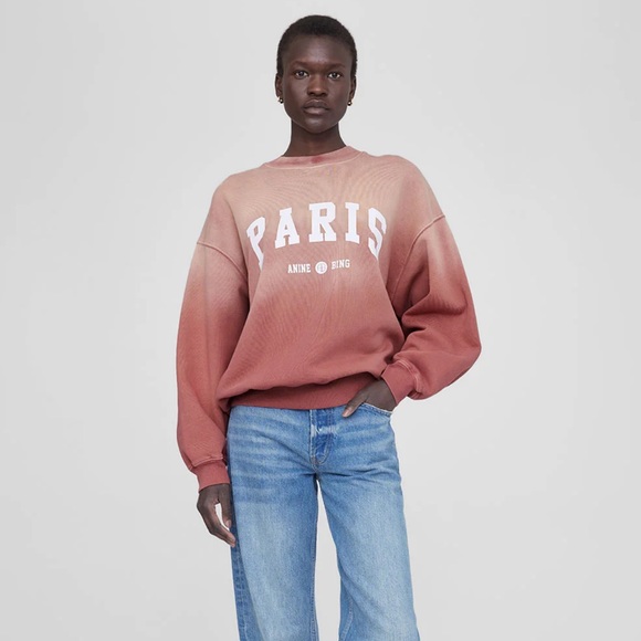 Anine Bing  Jaci Sweatshirt University Paris - Picture 1 of 12